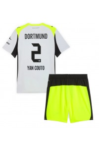 Fotbalové Dres Borussia Dortmund Yan Couto #2 Dětské Venkovní Oblečení 2025-26 Krátký Rukáv (+ trenýrky)